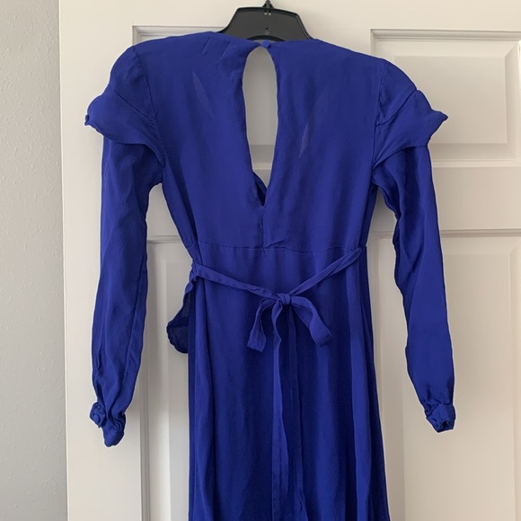 Blue maternity wrap dress, worn once - Picture 5 of 6